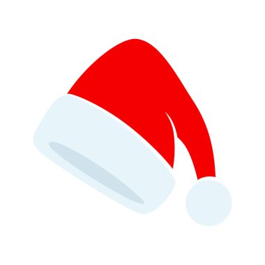 Noel Baba şapkası izole, illüstrasyon