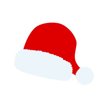 Noel Baba şapkası izole, illüstrasyon