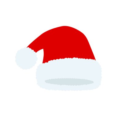 Noel Baba şapkası izole, illüstrasyon