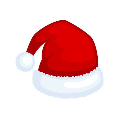 Noel Baba şapkası izole, illüstrasyon