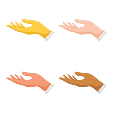 Beyaz arkaplanda bir dizi el hareketi