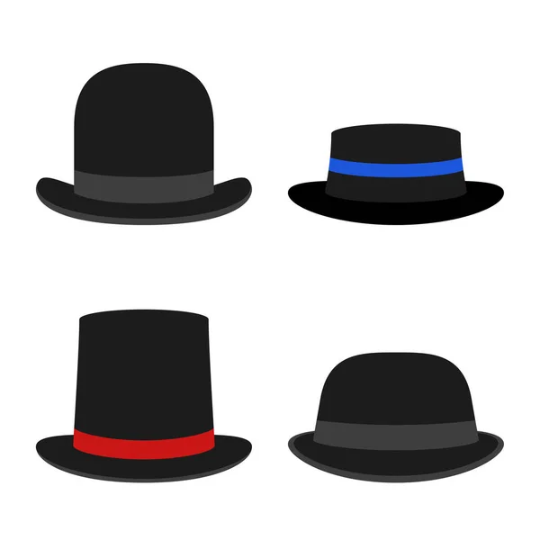 Set Sombrero Aislado Sobre Fondo Blanco — Vector de stock