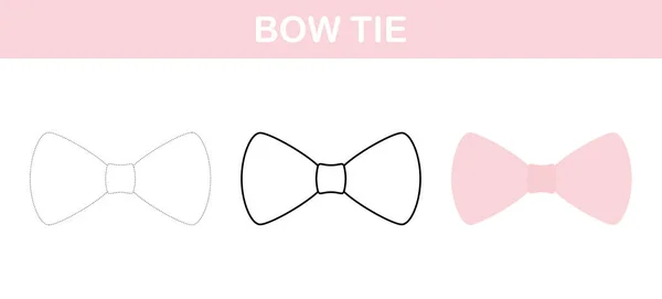 Bow Tie Obarvení Obarvení List Pro Děti — Stockový vektor