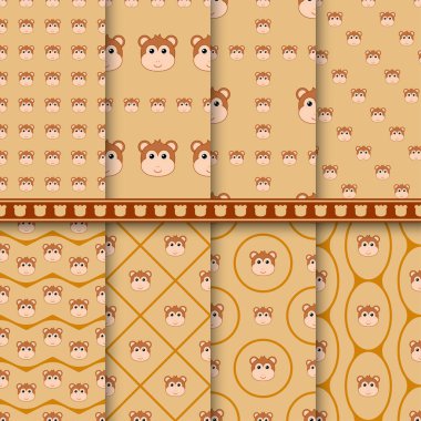 Dikensiz Maymun deseni seti