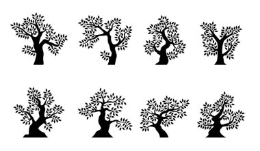 Yapraklı ağaç seti