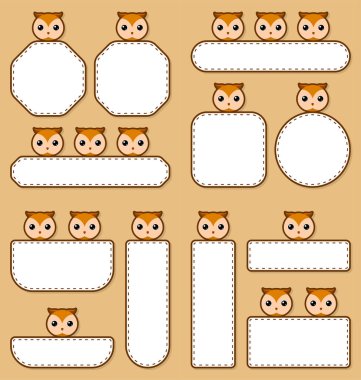 Baykuşlu şirin bir pankart.