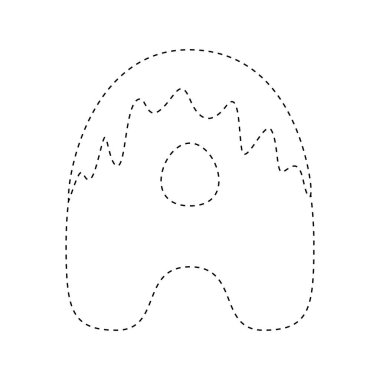 Çocuklar için A harfi izleme çizelgesi