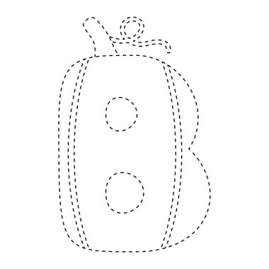 Çocuklar için B harfi izleme çalışma tablosu