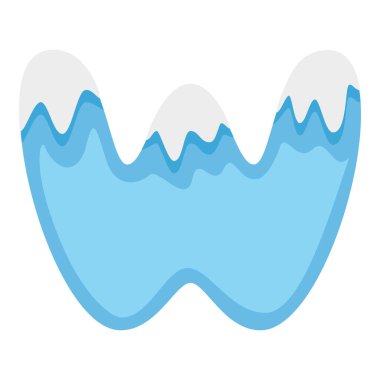W harfi kar, vektör illüstrasyonu