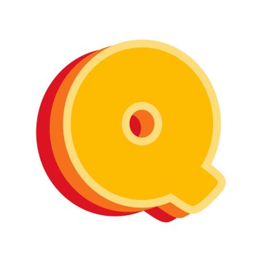 Q harfi, vektör illüstrasyonu