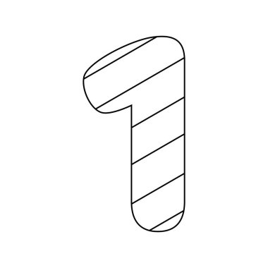 Çocuklar için 1 Numaralı Boyama sayfası