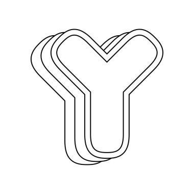 Çocuklar için Y harfiyle boyama sayfası