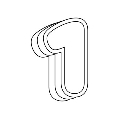 Çocuklar için 1 Numaralı Boyama sayfası