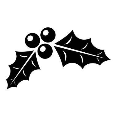 Holly dut üzerinde izole beyaz arka plan