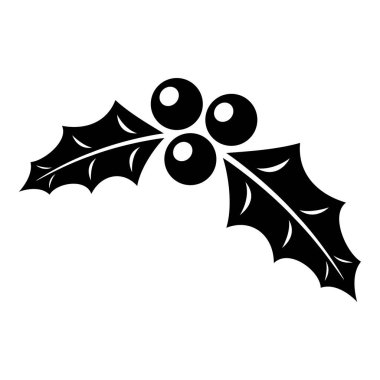 Holly dut üzerinde izole beyaz arka plan