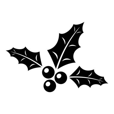 Holly dut üzerinde izole beyaz arka plan