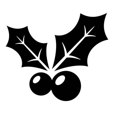 Holly dut üzerinde izole beyaz arka plan