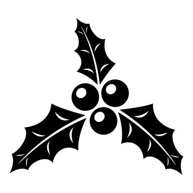 Holly dut üzerinde izole beyaz arka plan