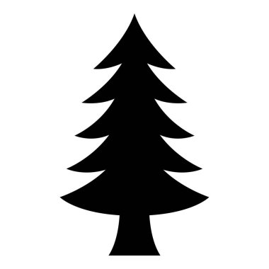 Beyaz arkaplanda izole edilmiş noel ağacı