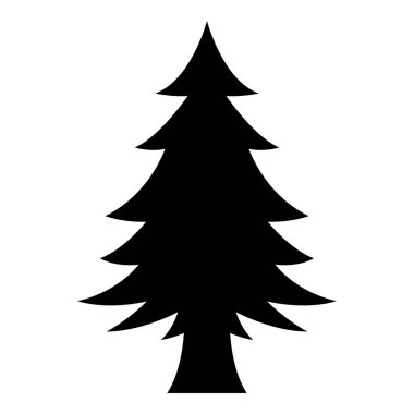 Beyaz arkaplanda izole edilmiş noel ağacı