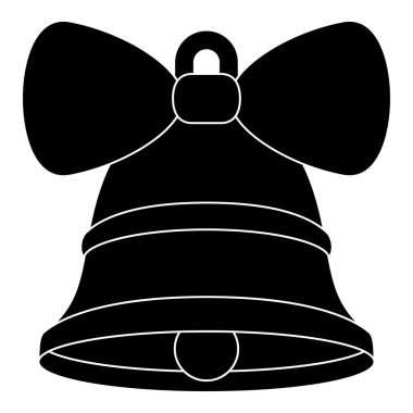 Beyaz arka plan üzerinde izole yılbaşı çanı