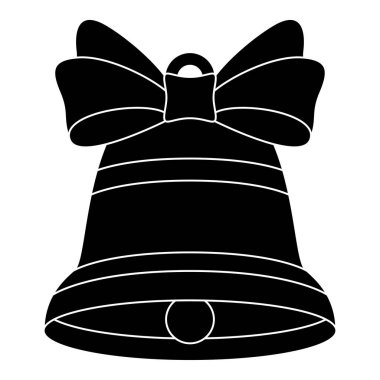 Beyaz arka plan üzerinde izole yılbaşı çanı