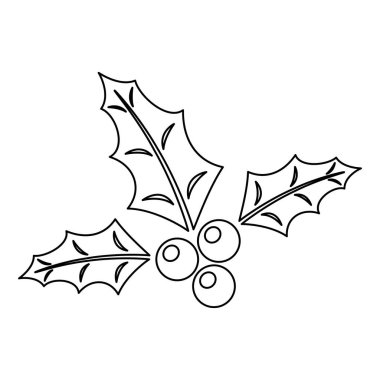 Çocuklar için Holly Berry ile boyama sayfası