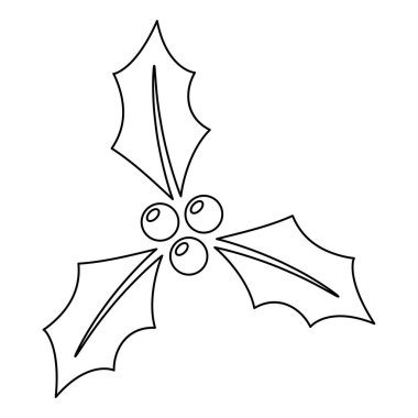 Çocuklar için Holly Berry ile boyama sayfası