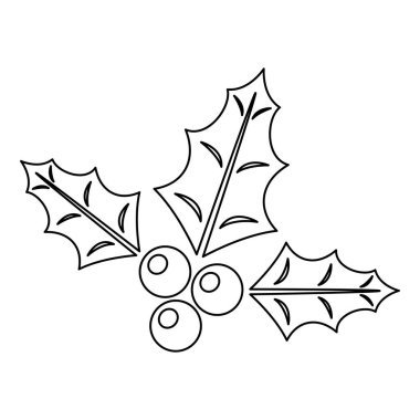 Çocuklar için Holly Berry ile boyama sayfası