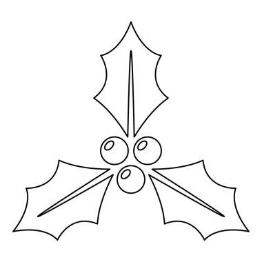 Çocuklar için Holly Berry ile boyama sayfası