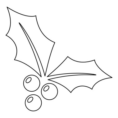 Çocuklar için Holly Berry ile boyama sayfası