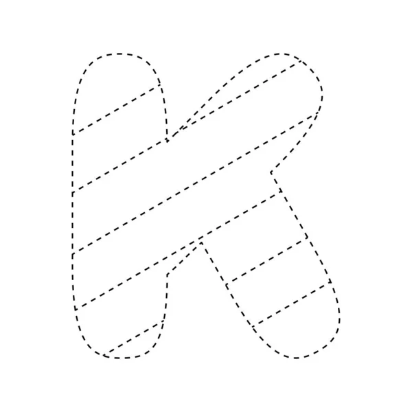 Letter Tracing Werkblad Voor Kinderen — Stockvector