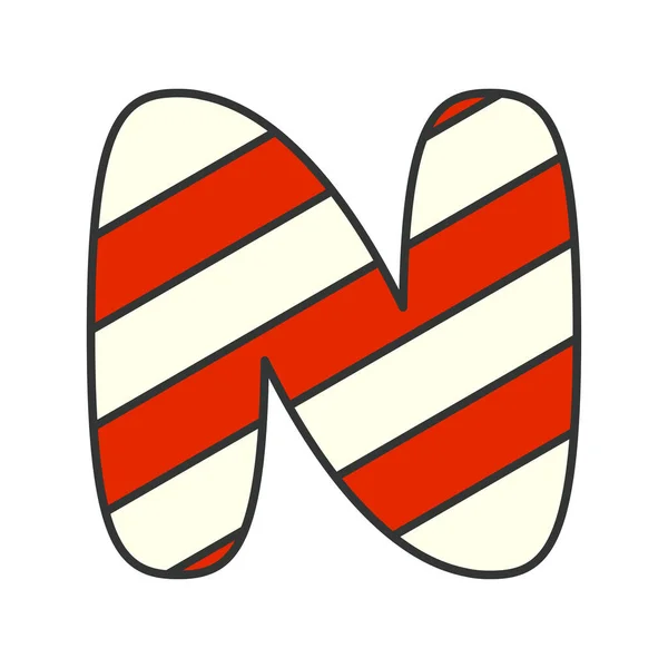 Carta Candy Cane Ilustração Vetorial — Vetor de Stock