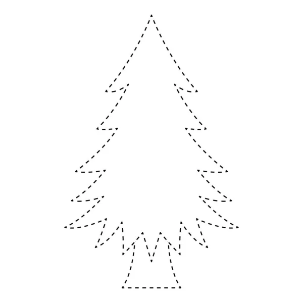 Weihnachtsbaum Arbeitsblatt Für Kinder — Stockvektor