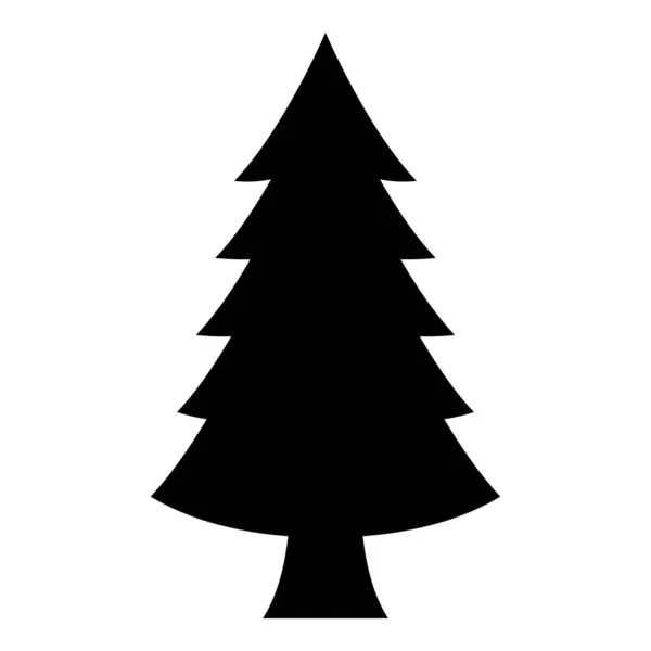 Χριστουγεννιάτικο Δέντρο Απομονωμένο Λευκό Φόντο — Διανυσματικό Αρχείο