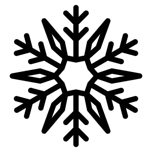 Schneeflocke Isoliert Auf Weißem Hintergrund — Stockvektor
