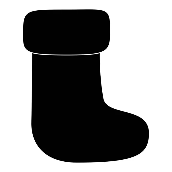 Χριστουγεννιάτικη Κάλτσα Απομονωμένη Λευκό Φόντο — Διανυσματικό Αρχείο