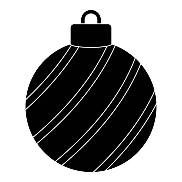 Boule Noël Isolée Sur Fond Blanc — Image vectorielle