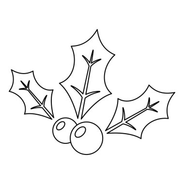 Çocuklar için Holly Berry ile boyama sayfası