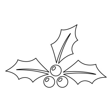 Çocuklar için Holly Berry ile boyama sayfası