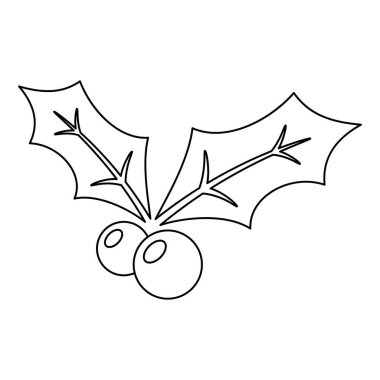 Çocuklar için Holly Berry ile boyama sayfası