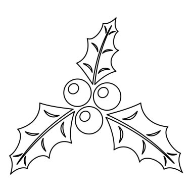 Çocuklar için Holly Berry ile boyama sayfası