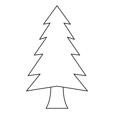 Çocuklar için Noel Ağacı boyama sayfası