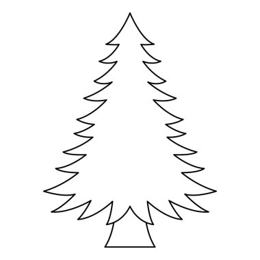 Çocuklar için Noel Ağacı boyama sayfası