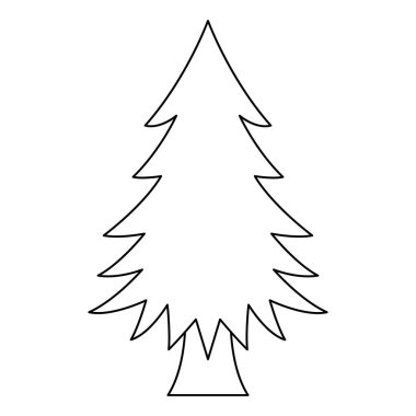 Çocuklar için Noel Ağacı boyama sayfası