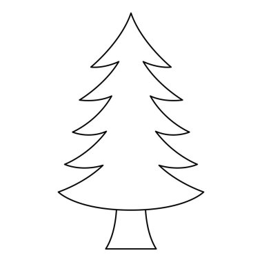 Çocuklar için Noel Ağacı boyama sayfası