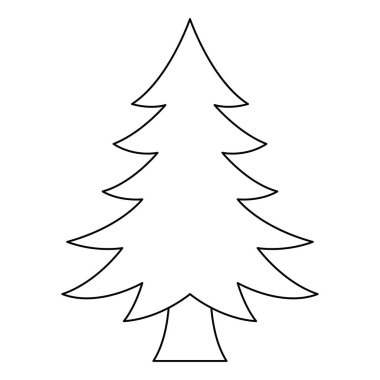 Çocuklar için Noel Ağacı boyama sayfası