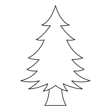 Çocuklar için Noel Ağacı boyama sayfası