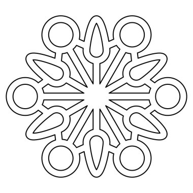 Çocuklar için Kar Tanesi ile renklendirme sayfası