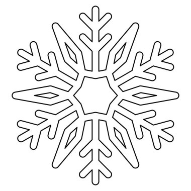 Çocuklar için Kar Tanesi ile renklendirme sayfası